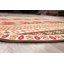 Tapis brun/beige/rouge round
