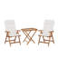 Borchardt 2 - Person Acacia Wood Patio Dining Set with Rectangular Table , Cushions Included