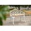 Banc de jardin, banc de parc en métal avec rose floral, banc de chambre