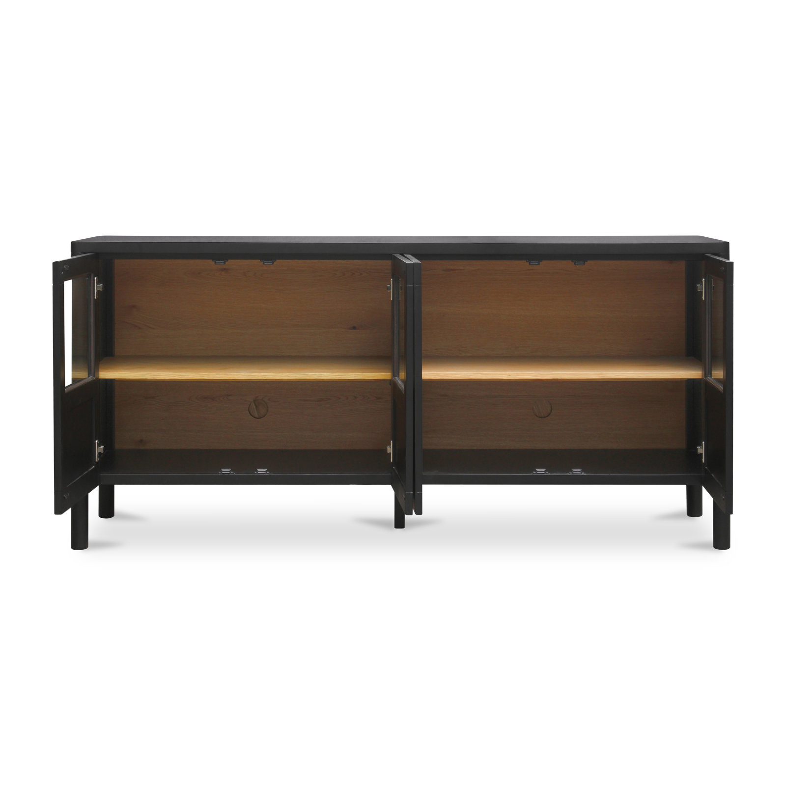 Solid Pine Sideboard, Black