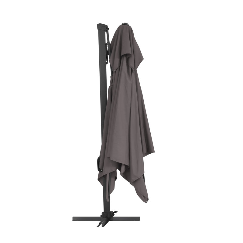Parasol en porte-à-faux carré Gilda, Gris foncé
