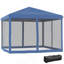 Tente à auvent escamotable avec filet Outsunny-125123090-125123088