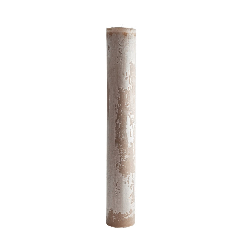 Bougie cylindrique sans parfum, H 27,5 po x l 4 po x P 4 po, Opaque