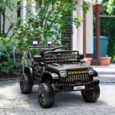 12V Ride On Truck, Battery Powered Kids Electric Car UTV with 4 Suspension Wheels