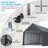 GARTOO 13 Ft. W x 20 Ft. D Outdoor Heavy Duty Peaked Portable Garage, Galvanized Steel Anti-Snow Carport