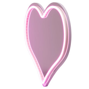 Melannco LED Heart Mirror, 13X11 Inch