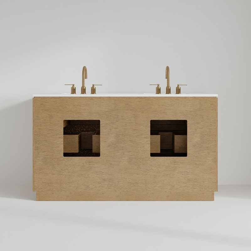 Horizontal 72" Double Vanity, 48" W