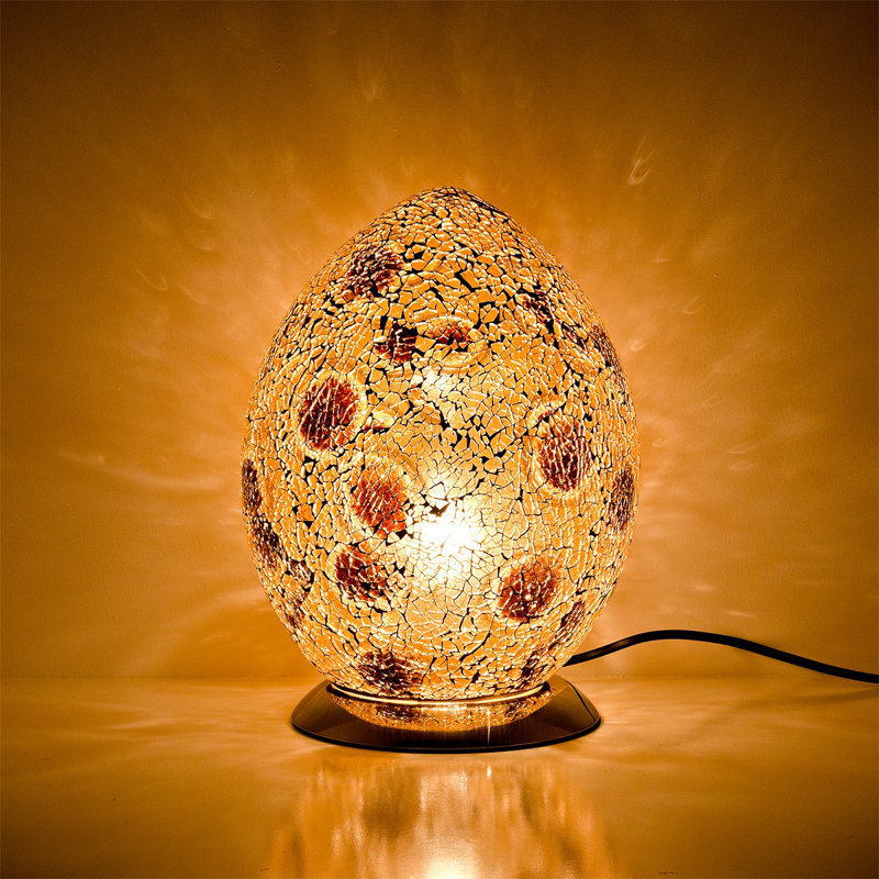 Mosaic Glass Egg 30cm Novelty Lamp