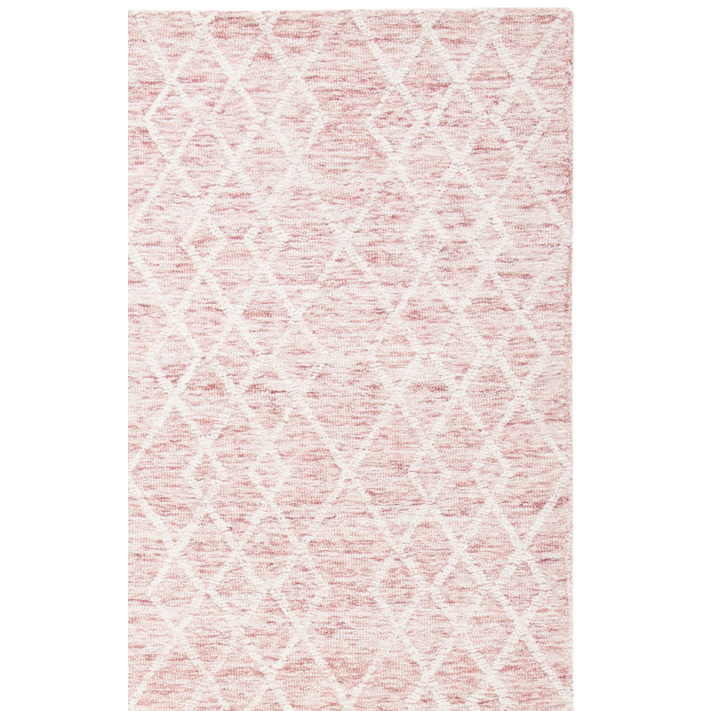 Gilligan Hand Tufted Indian Wool And Cotton With Latex Geometric Rug, Runner 2'3" x 8'