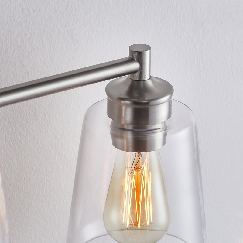 Éclairage de meuble-lavabo à intensité variable, Quatre lumières, Argent argent
