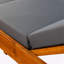 Ensemble de chaises longues en bois d'acacia massif avec coussin de détente (gris foncé et triple plis) - version crème assortie disponible-1035562769