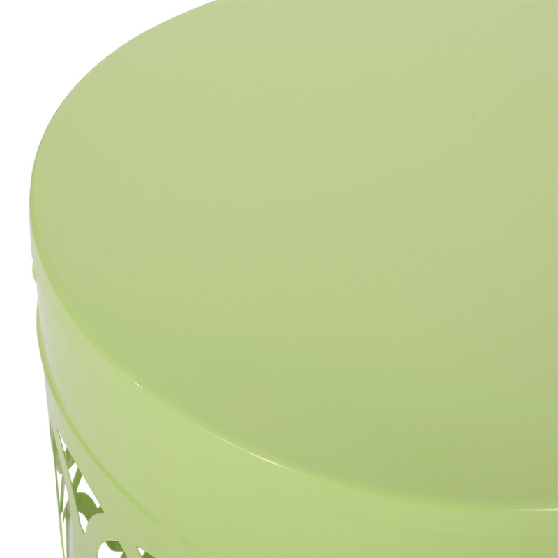 Outdoor Metal End Table -Large, Green