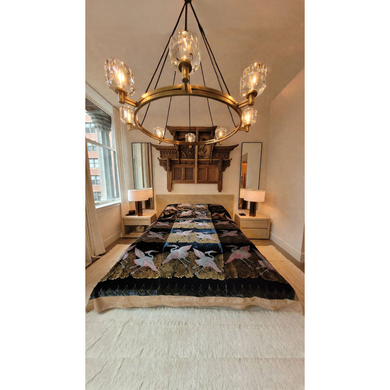 Heron Velvet Throw
