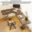 Bureau en L en bois massif avec base en acrylique-1899122463