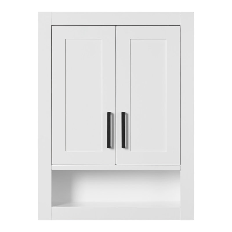 Solid Wood Bathroom Wall cabinet 31"H x 23.1W", 31" H x 23.1" W x 21.5" D, White 