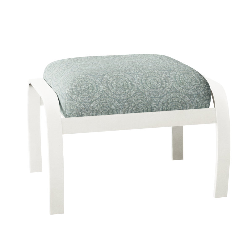 Repose-pieds avec coussin Askar, Neige texturée, Brume Santara