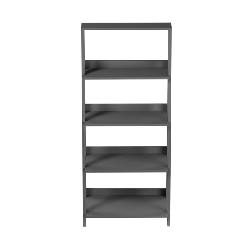 140.3cm H x 61cm W Ladder Bookcase, Grey