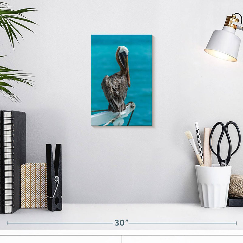 Brampt Perched Brown Pelican, 12" H x 8" W