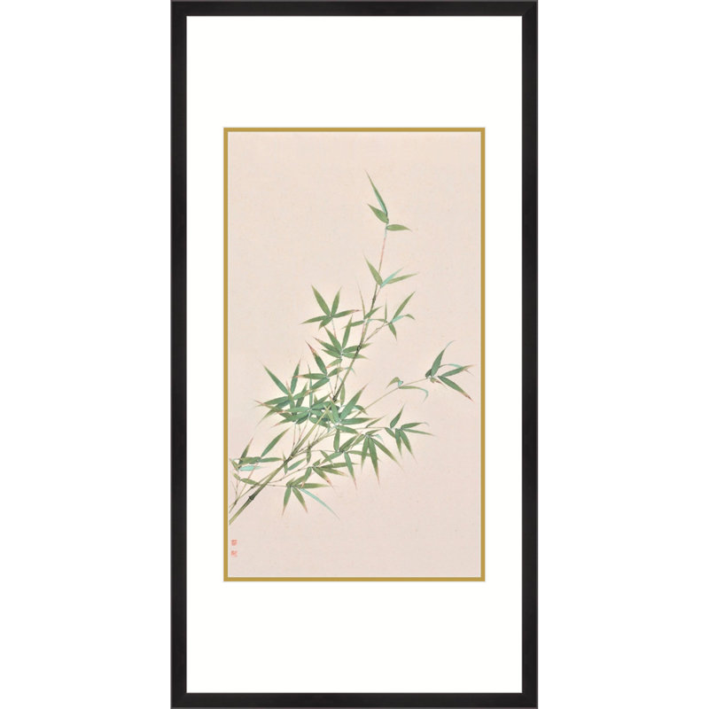 Peinture ensoleillée «Bamboo Sunny» par Xian Yitang, H 33,5 po x l 17,5 po