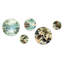 Chylee - ensemble d'art mural floral rond tropical de 5