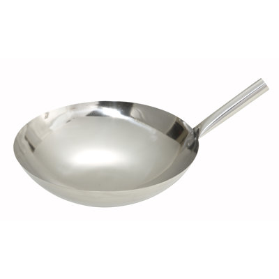 Wok en acier inoxydable Winco