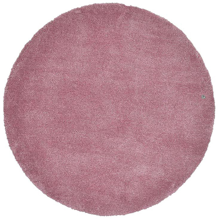 Cozy Handmade High Pile Pink Rug