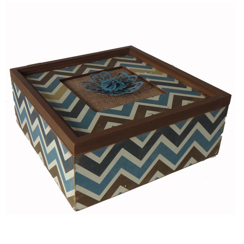 Boîte en mdf à chevrons Lanagan