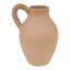 Vase rustique en terre cuite avec anse torsadée pour la décoration de table - Grand vase décoratif pour le salon ou la décoration intérieure - 30 cm, rouge et orange