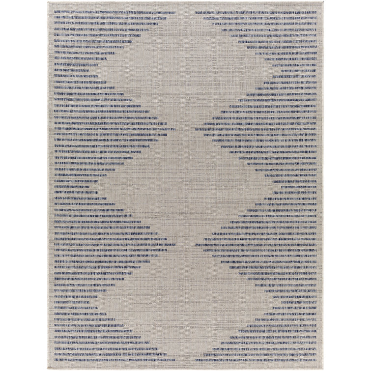 Outdoor Boho Rug Blue/Cream_TRG2360