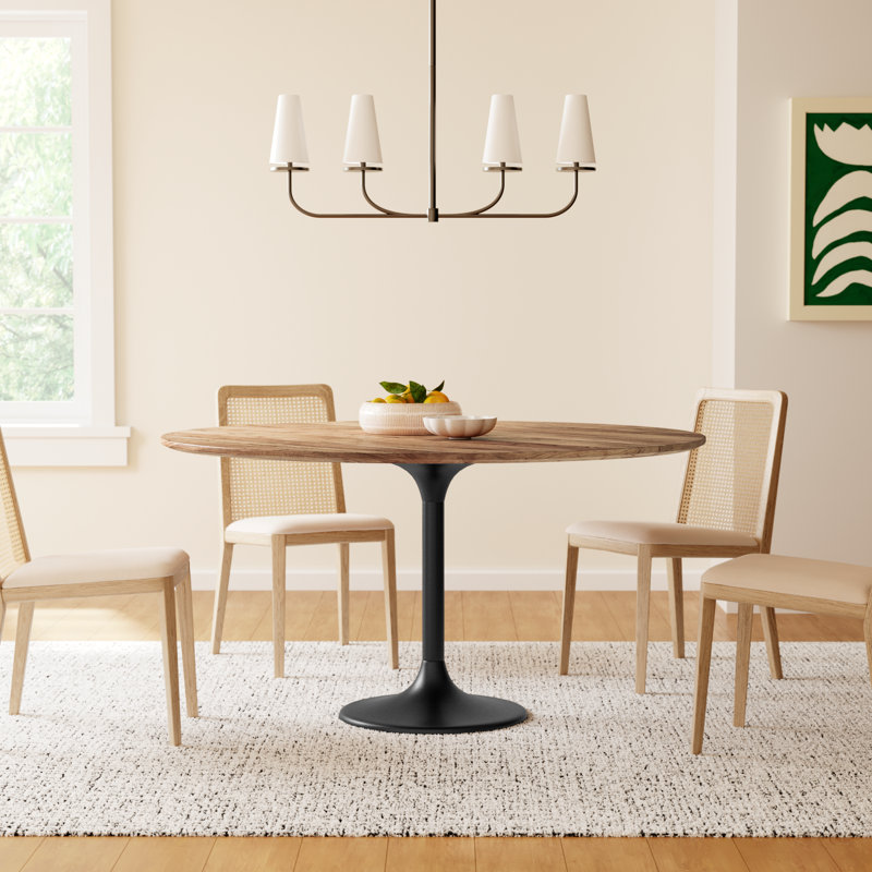 Collie Victorine Modern Dining Table, 30"H x 55"W x 55"D, Wood