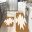 Tapis de cuisine à motif géométrique brun et brun, paquet de 2, pour la cuisine et le vestibule