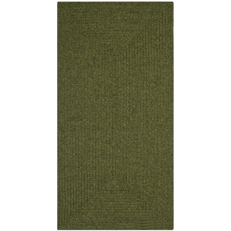 Lakehurst Solid Green Indoor/Outdoor Rug, Runner 69cm x 183cm