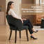 Ensemble de 2 chaises de salle à manger modernes avec dossier ouvert et pieds en bois massif, chaises d'appoint Mid-Century sans accoudoirs-129444745