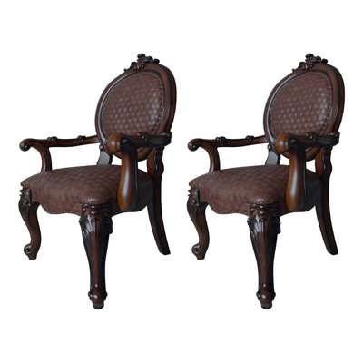 Aubreyona Upholstered King Louis Back Armchair