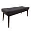 Grey Fabric For Living Room Decoration - , Buttoned, Rubberwood Legs, Walnut Finish Area With Mid Century Style,