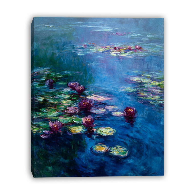 Art mural sur toile Twilight Water Garden, H 24 po x l 16 po x P 1,5 po