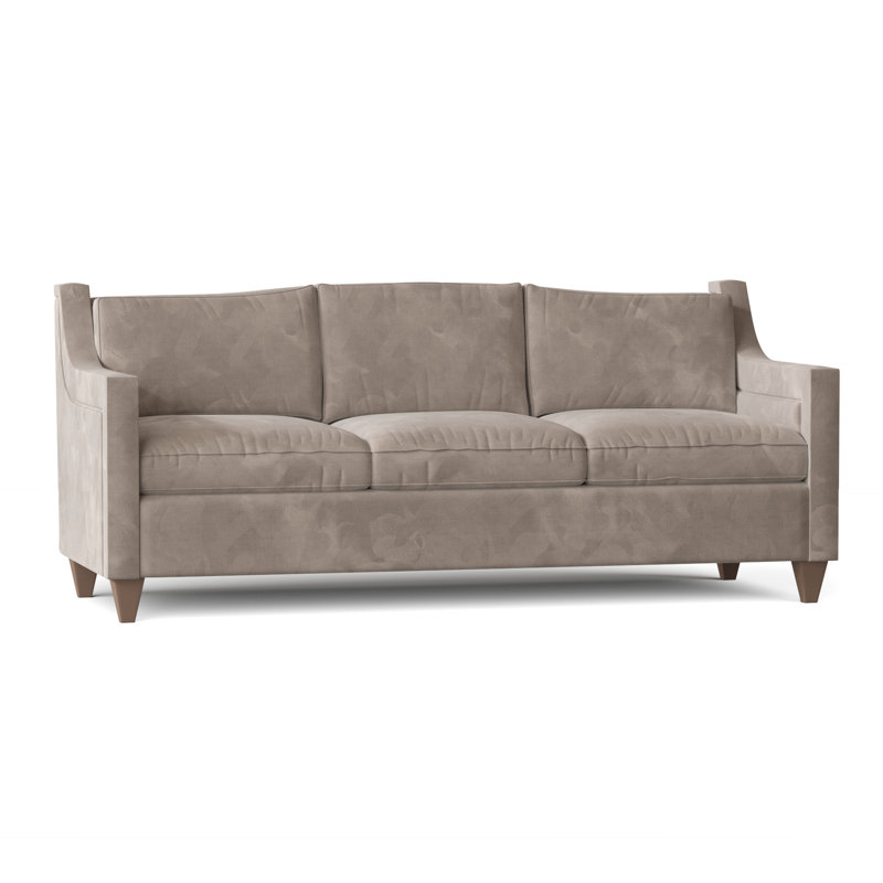 Canapé standard de 85,5 po Jill, Velours performance Bella Pearl