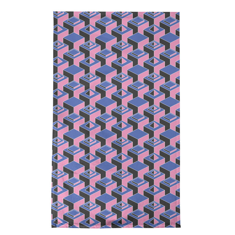 Patricia Geoffrey Tea Towel Kitchen Towel, Pink/Black, Cotton Twill