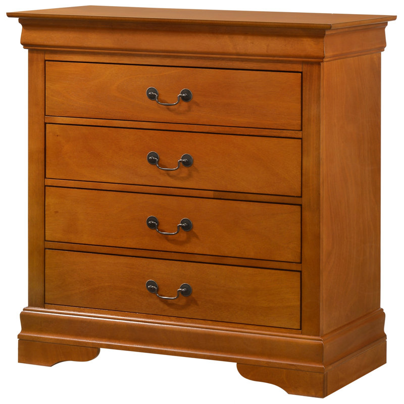 Commode 4 tiroirs Phillipe G3102-BC, Chêne