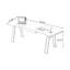 Bureau d'écriture en bois manufacturé orange avec 1 tiroir-1535307213