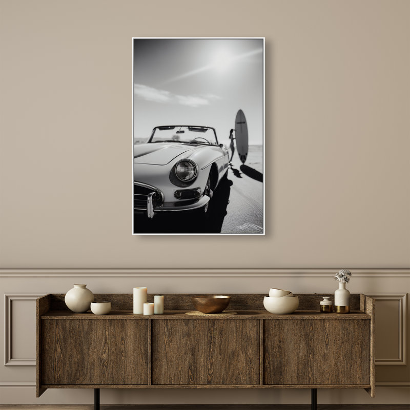 Coast Drift Print by Oliver Gal, 31"H x 46"W, White Floater Frame