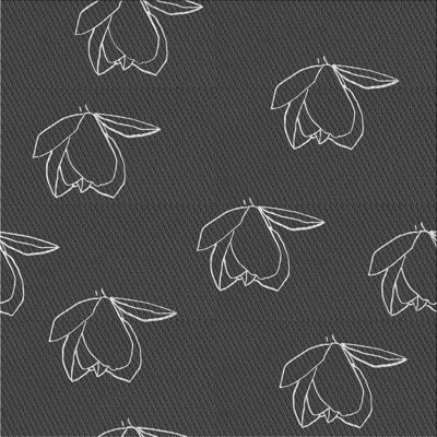 Tissé à la machine à partir de laine et de polyester gris foncé Tapis décoratif