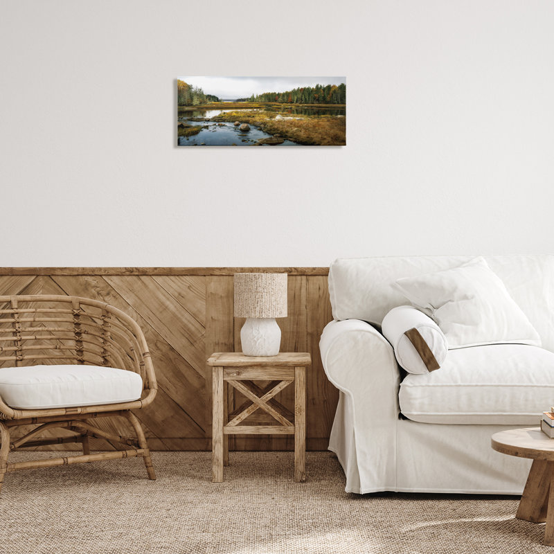 Low Tide River View Canvas, design by D. Burt, 10" H x 24" W