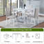 Ensemble de table de salle à manger en bois 5 pièces, table carrée avec décoration en cristal et 4 chaises rembourrées pour la cuisine et la salle à manger