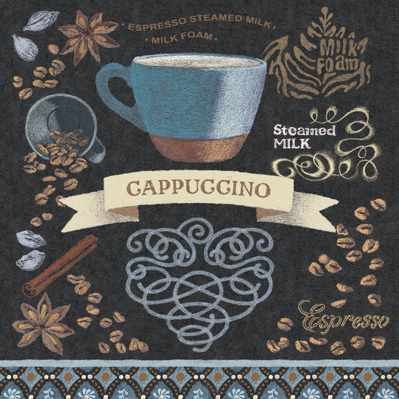 Cappuccino, H 30 po x l 30 po