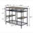 Rustic Kitchen Island With Open Shelving