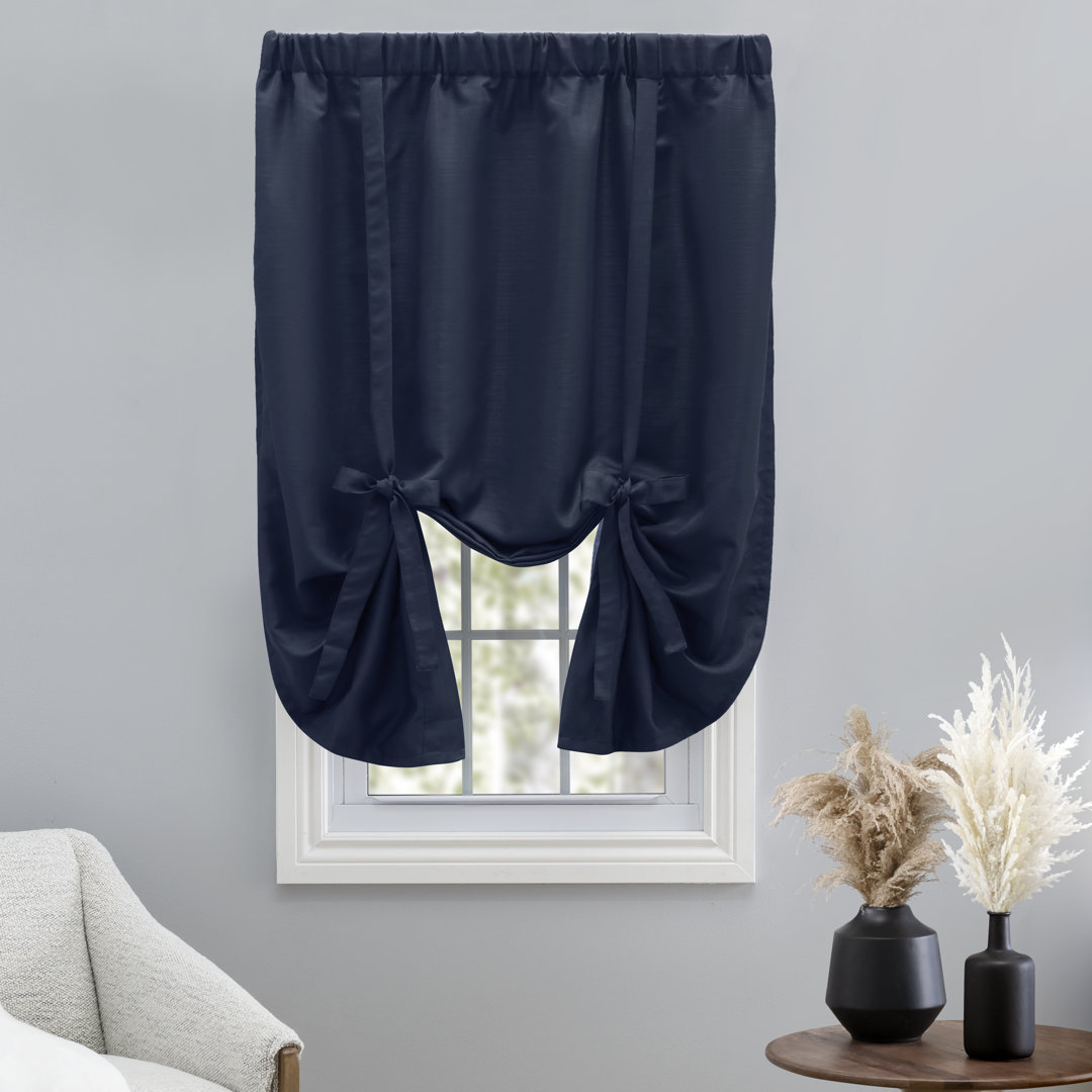 Pontius Elegant Decorative Tie-Up 63" Panel Lined w/ Ties Gracie Oaks Curtain 