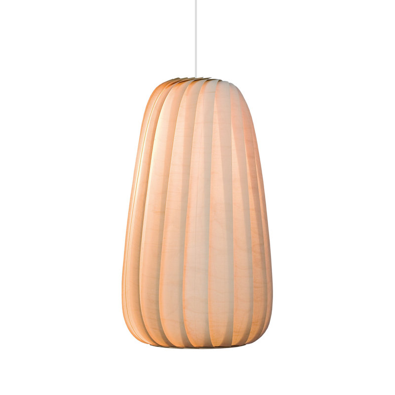 Luminaire suspendu Maxton, Naturel, H 16,54 po x l 9,84 po x P 9,84 po