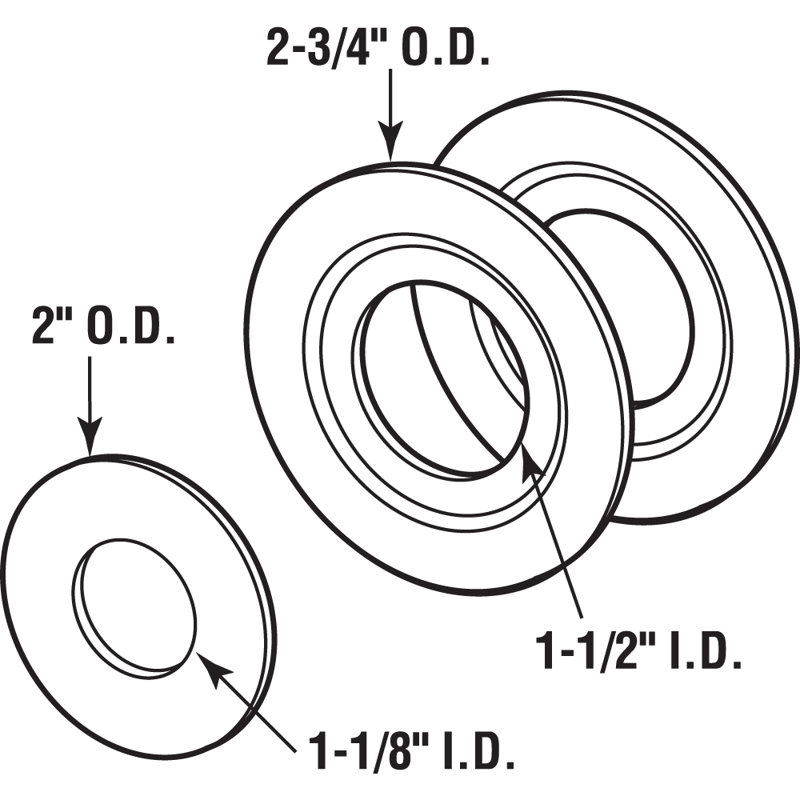Ensemble d'anneaux pour adaptateur Prime-Line
