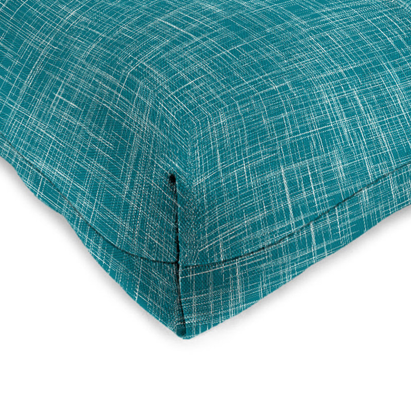 Contoured Outdoor Wicker Seat Cushion, Celosia Princess Blue